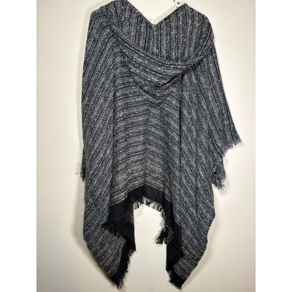 FREE PEOPLE All I Need Cozy Hooded Duster Lagenlook Boho Navy Blue Cardigan Soft - Picture 5 of 6